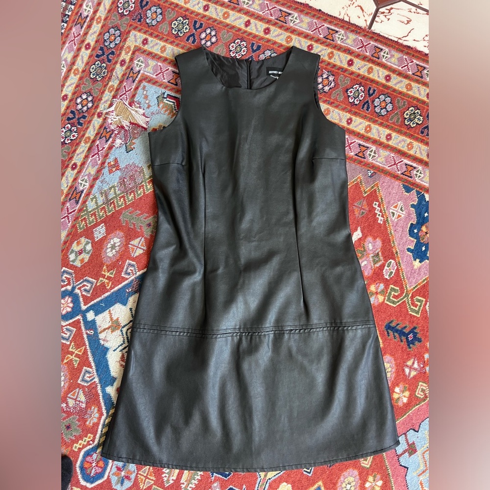 Vintage faux leather dress small
